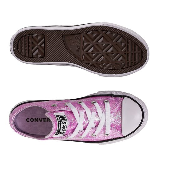 NEW Converse Little Girls All Star Glitter sneaker - Picture 6 of 16
